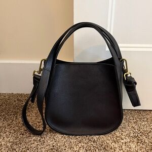 Madewell Sydney Black Leather Handbag/Crossbody bag